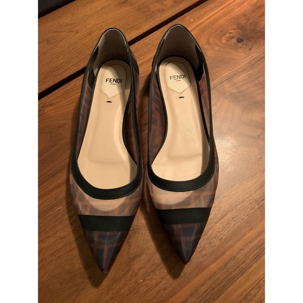Fendi Colibrì FF motif mesh ballerina shoes